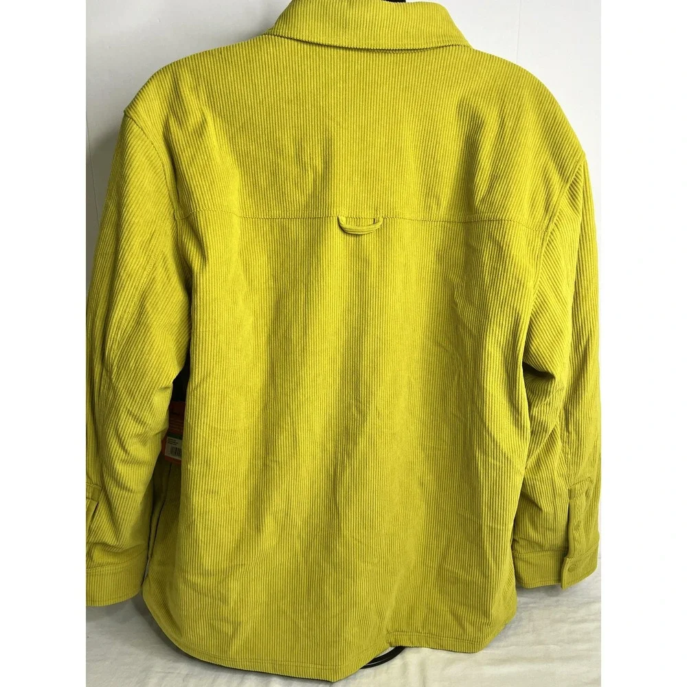 Bass Outdoor Shirt Jacket Mens Large Antique Moss Corduroy‎ Worker Quilted Lined